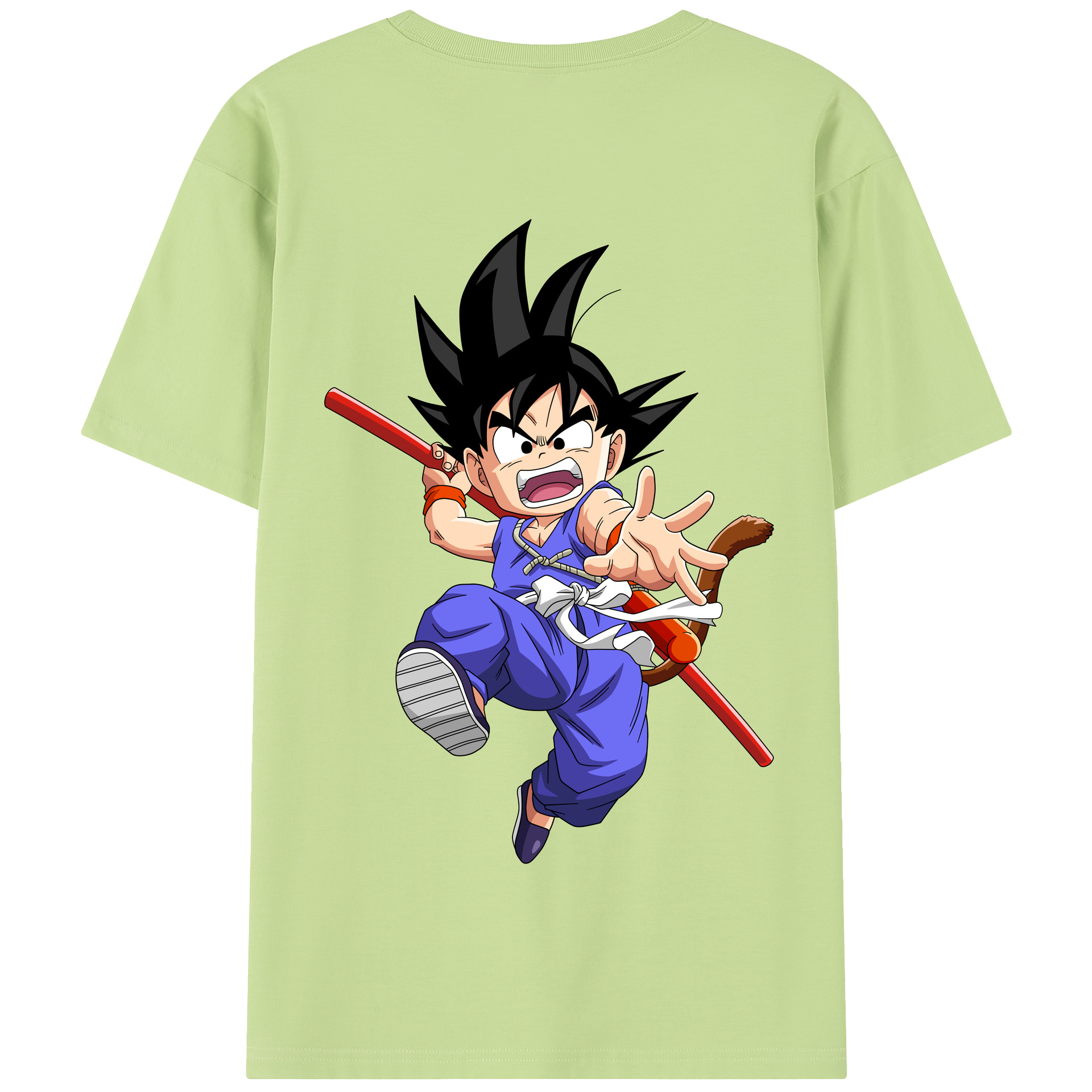 （画像用） ドラゴンボール 孫悟空（そん ごくう）Son Goku カカロット DRAGON BALL Kakarotto 綿100％半袖Tシャツ（背面プリント）